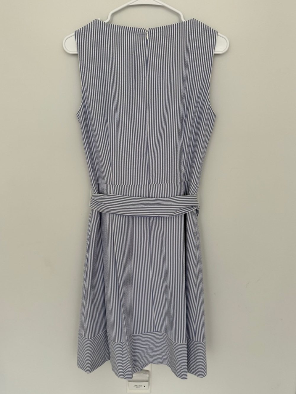 Anne Klein Seersucker Blue Dress - Picture 4 of 4